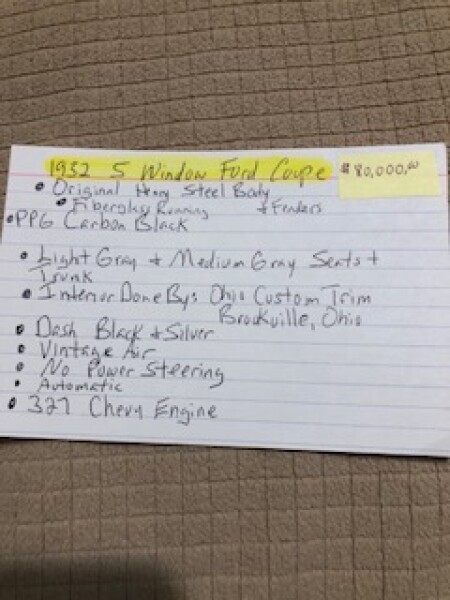 1932 Ford 5 Window Coupe for Sale